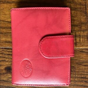 Red Buxton Heiress Double Cardex Wallet — Genuine Leather (Like New)